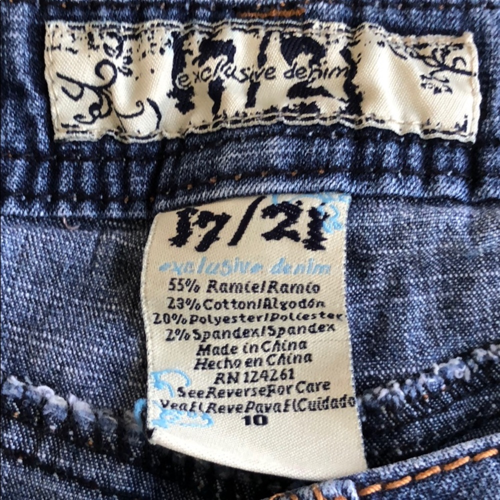 17/21 exclusive denim embroidered shorts - Picture 7 of 8